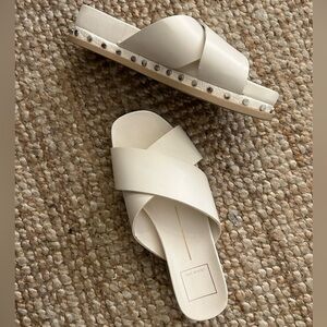 Dolce Vita White Studded Sandals